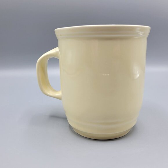Vintage Dansk Portugal Ceramic Coffee Tea Mug Cup Ivory Color Leaf Stamp - Picture 4 of 8